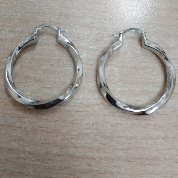 Chunky Large Hoop Earrings | 925 Sterling Silver - Picture 10 of 11